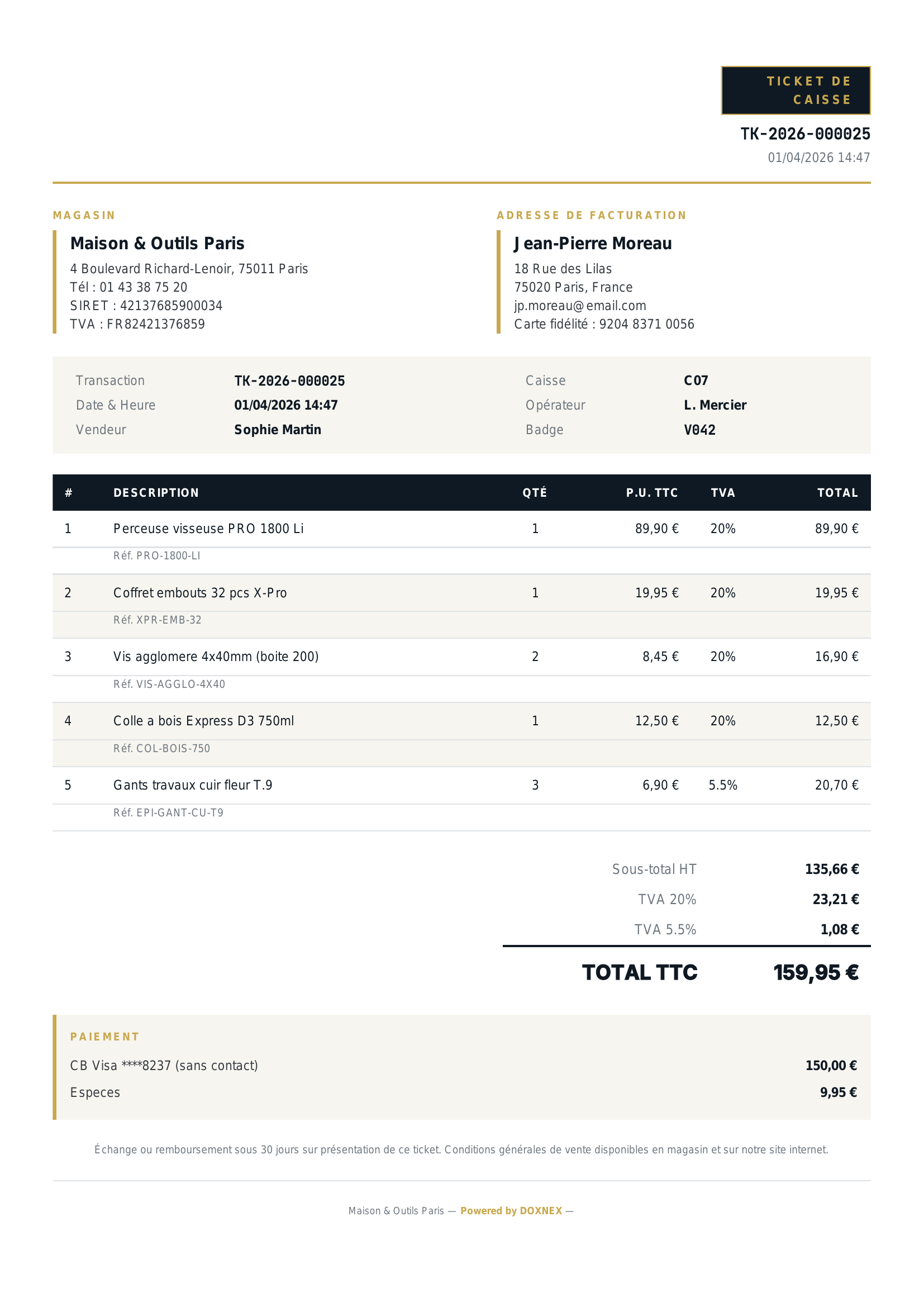 Receipt premium template